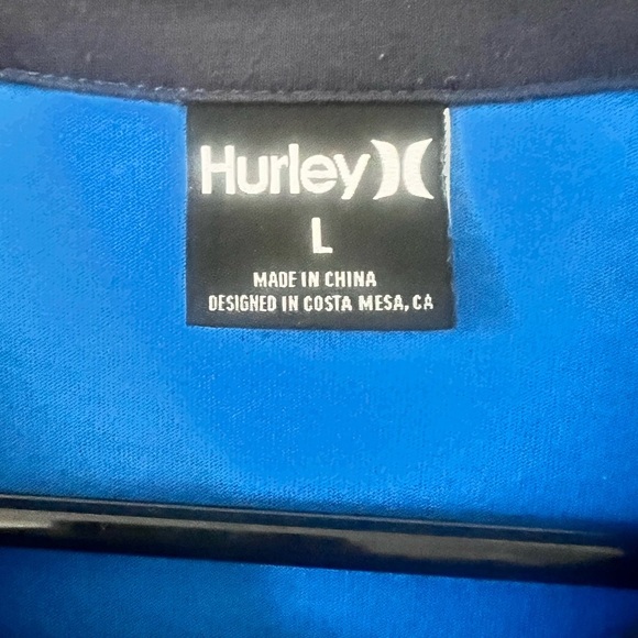 Hurley Blue Polo Shirt with Red and White Accents - Picture 6 of 8